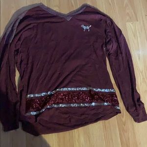 Dark purple Pink long sleeve shirt